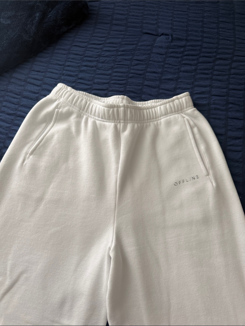 White 'Offline' Cozy Track Pants for Women